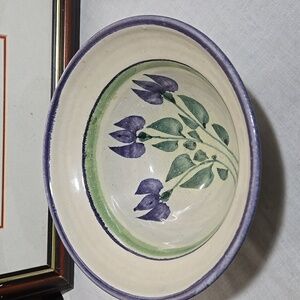 E. Saslaw Studio Art Handcrafted Pottery Bowl Signed